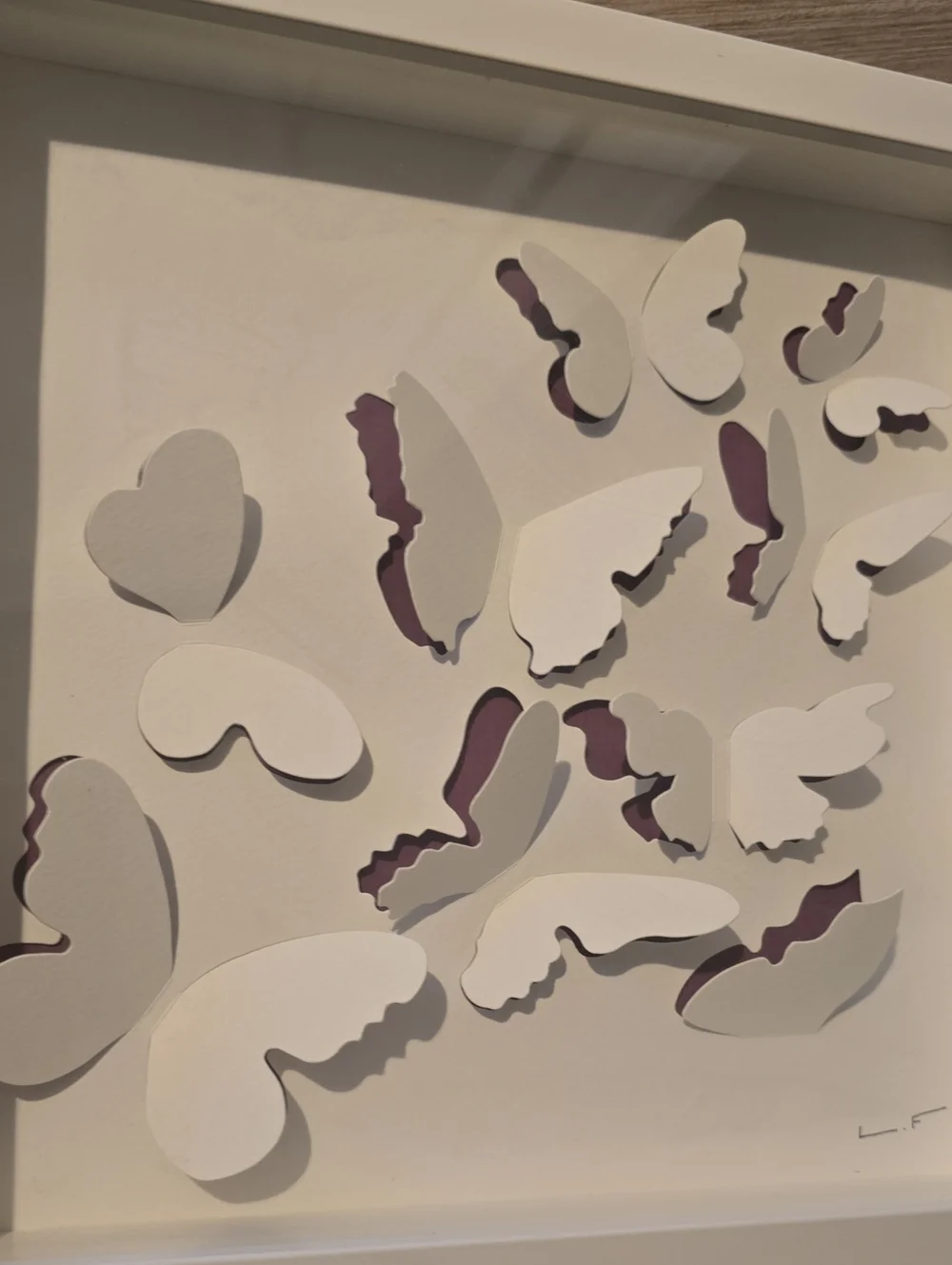 1999 Discontinued OLUNDA 3D White And Purple Butterfly Wall Art From Ikea